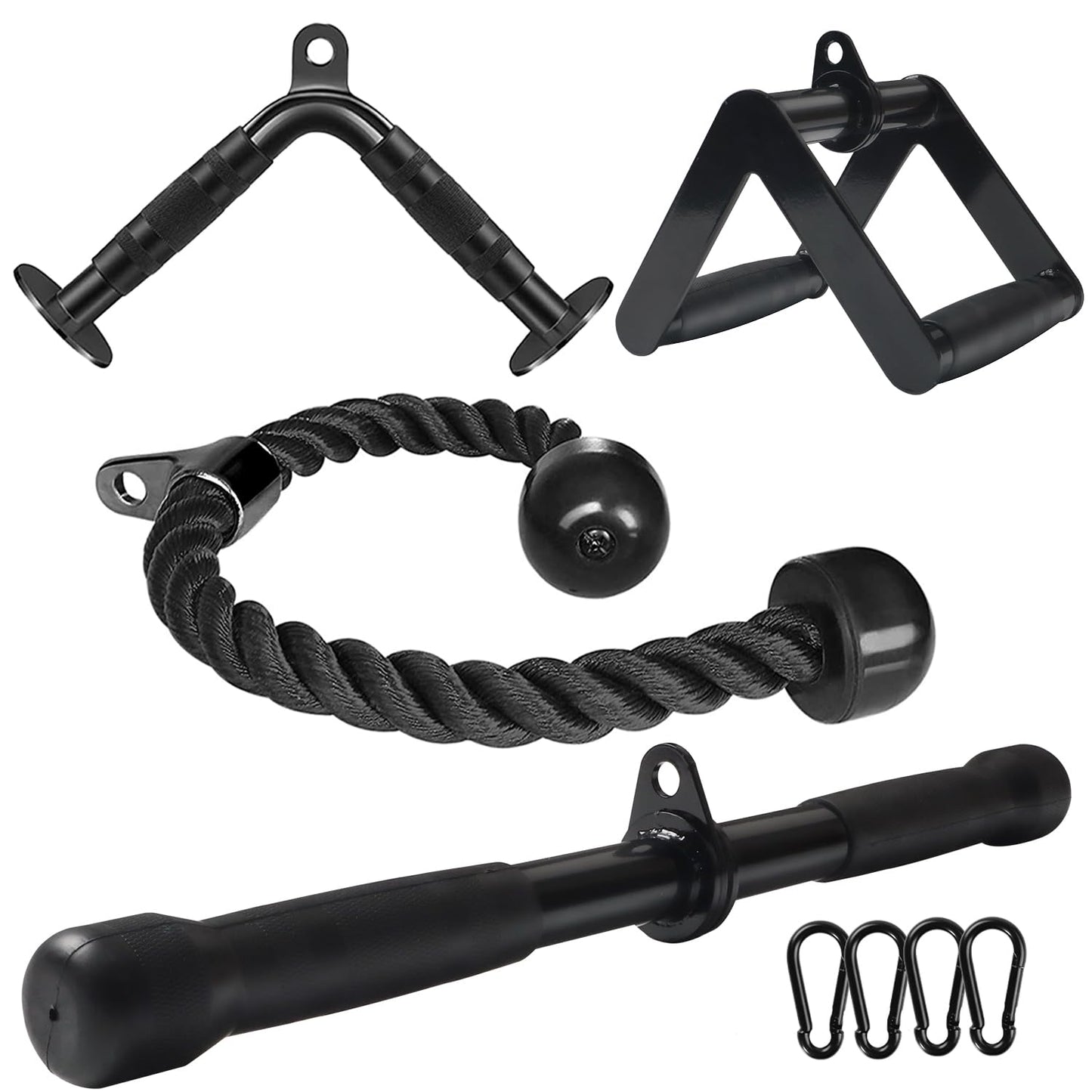 5-Piece Cable Attachment Gym Set – Complete Strength Training Accessories