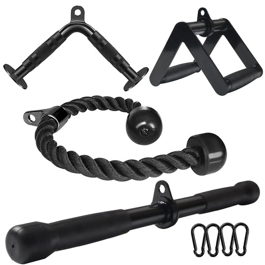 5-Piece Cable Attachment Gym Set – Complete Strength Training Accessories